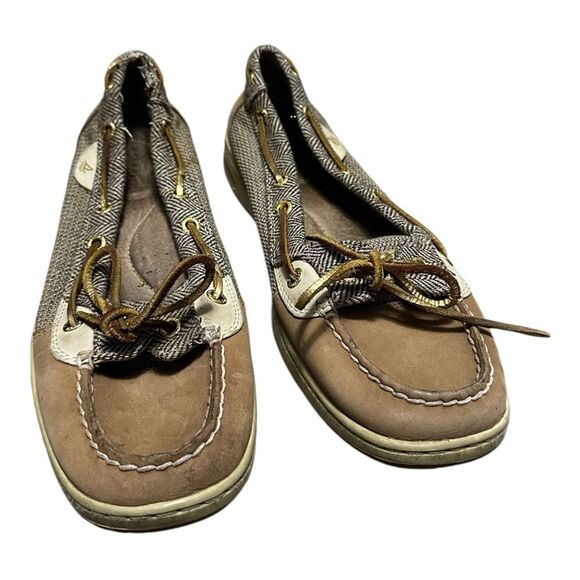 SPERRY TOPSIDER FOR WOMEN: ANGELFISH HERINGBONE BOAT SHOE
Women Linen size 9.5M - Picture 7 of 10